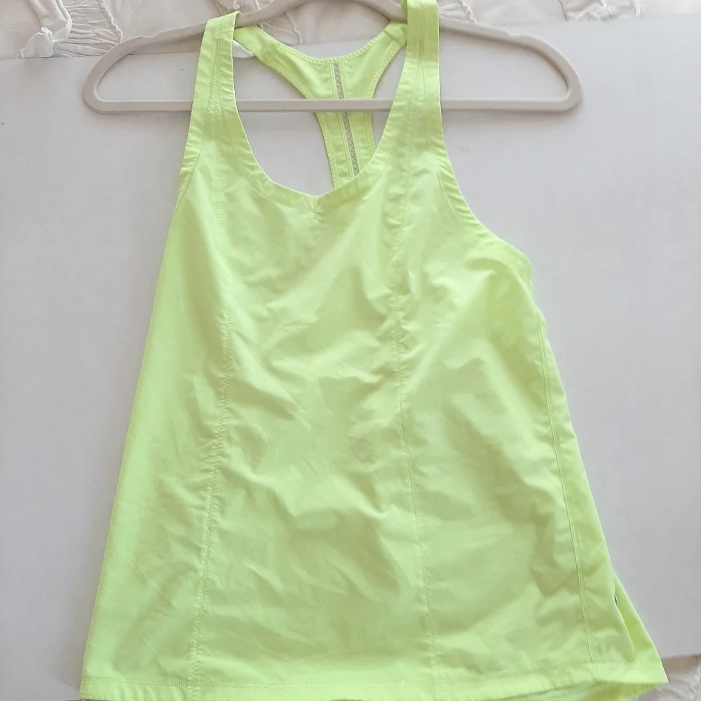 lululemon athletica Lime Green Racerback Tank Top